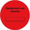 ROULEAU DE 100 ETIQUETTES "CONTROLE ETANCHEITE ROUGE"