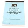 ATTESTATION D'ENTRETIEN CHAUDIERE GAZ