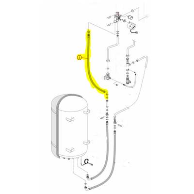 FLEXIBLE Lg 900 FF 3/4 COUDE