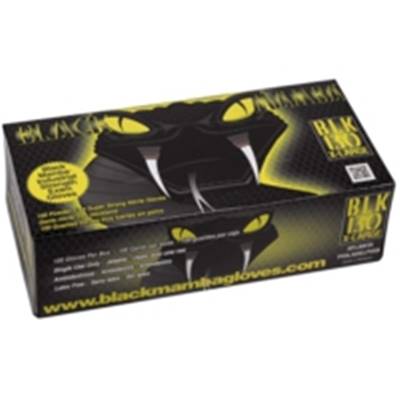 BOITE 100 GANTS XL "BLACKMAMBA" JETABLES NITRILE