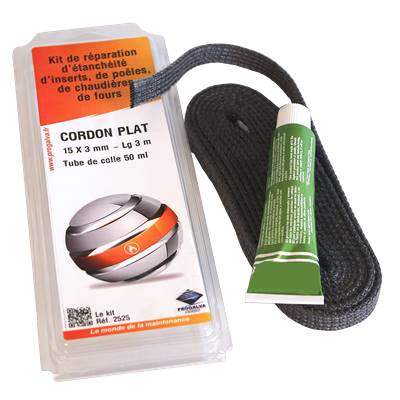 KIT REPARATION CORDON PLAT 15X3 LG 3 M + COLLE