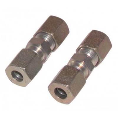 RACCORD A BAGUE ACIER DOUBLE POUR TUBE CUIVRE Ø6  (X2)